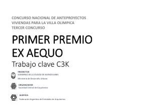 PRIMER PREMIO EX AEQUO Trabajo clave C3K