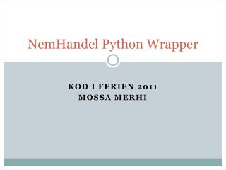 NemHandel Python Wrapper