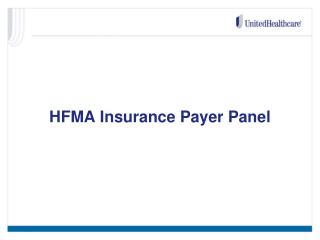 HFMA Insurance Payer Panel