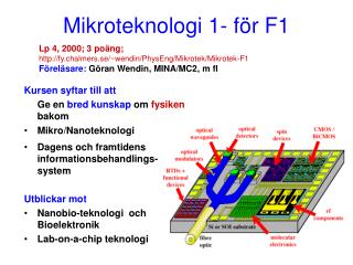 Mikroteknologi 1- för F1