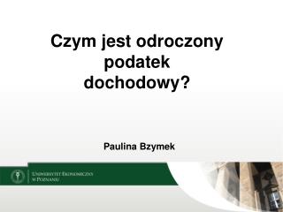 Czym jest odroczony podatek dochodowy?