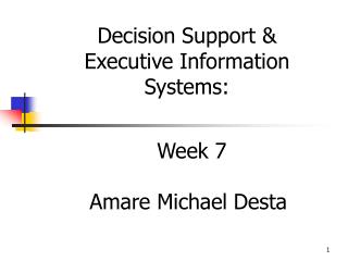 Week 7 Amare Michael Desta