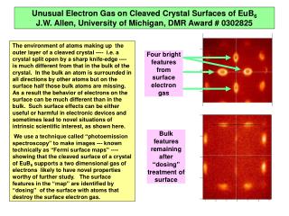 Four bright features from surface electron gas