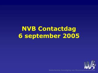 NVB Contactdag 6 september 2005