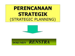 PERENCANAAN STRATEGIK (STRATEGIC PLANNING)