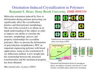 Simultaneous measurement of X-ray and tensile test under stretching of PET