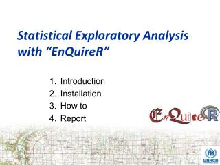 Statistical Exploratory Analysis with “EnQuireR”