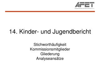 14. Kinder- und Jugendbericht