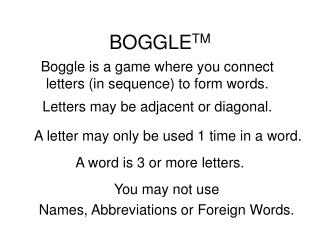 BOGGLE TM