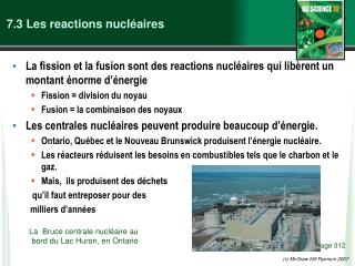 7.3 Les reactions nucléaires