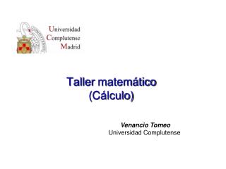 Taller matemático ( Cálculo )