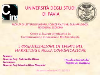 UNIVERSITÀ DEGLI STUDI DI PAVIA