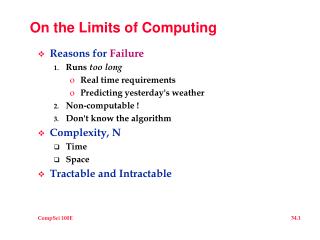 On the Limits of Computing