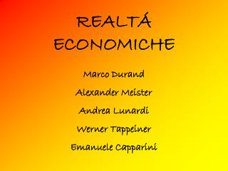 REALT Á ECONOMICHE