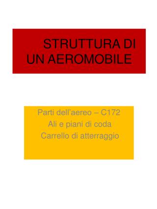 STRUTTURA DI UN AEROMOBILE