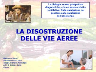 LA DISOSTRUZIONE DELLE VIE AEREE