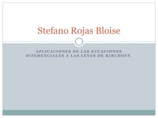 Stefano Rojas Bloise