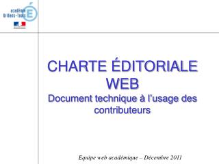 CHARTE ÉDITORIALE WEB Document technique à l’usage des contributeurs