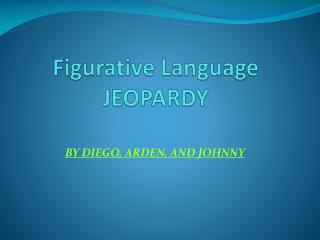 Figurative Language JEOPARDY