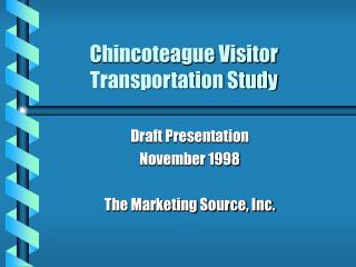 Chincoteague Visitor Transportation Study