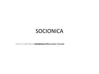 SOCIONICA