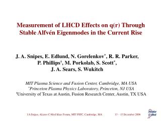 Measurement of LHCD Effects on q(r) Through Stable Alfvén Eigenmodes in the Current Rise