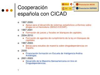 Cooperación española con CICAD