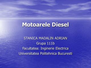 Motoarele Diesel