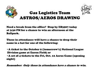 Gas Logistics Team ASTROS/AEROS DRAWING