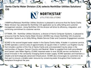 Santa Clarita Water Division (CA) selects NorthStar Utilitie