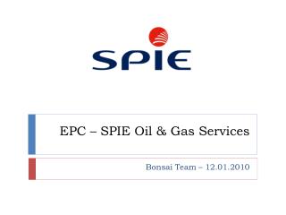 EPC – SPIE Oil &amp; Gas Services