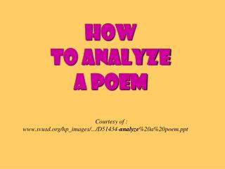 How to Analyze a Poem