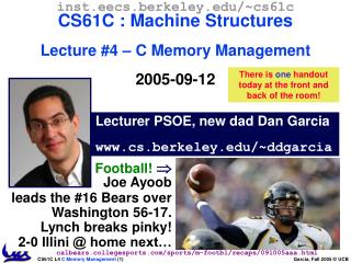 Lecturer PSOE, new dad Dan Garcia cs.berkeley/~ddgarcia