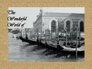 The Wonderful World of Poetry…