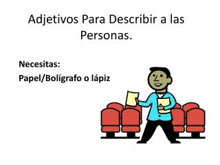 Adjetivos Para Describir a las Personas.