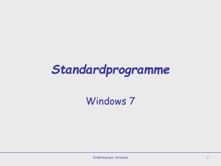 Standardprogramme