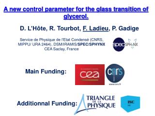 A new control parameter for the glass transition of glycerol.