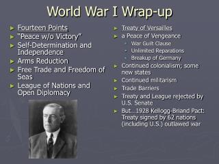 World War I Wrap-up