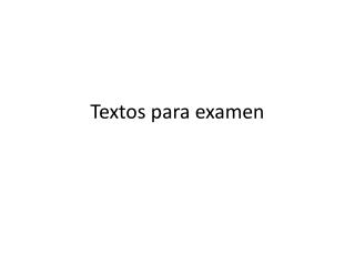 Textos para examen