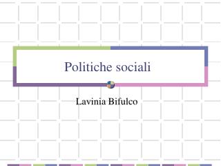 Politiche sociali