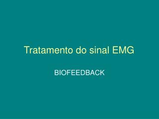 Tratamento do sinal EMG