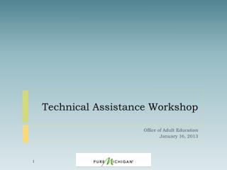 Technical Assistance Workshop