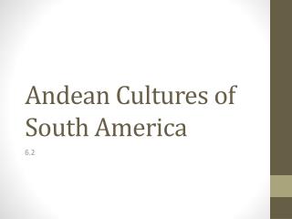 Andean Cultures of South America