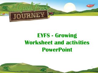 EYFS - Growing Worksheet and activities PowerPoint
