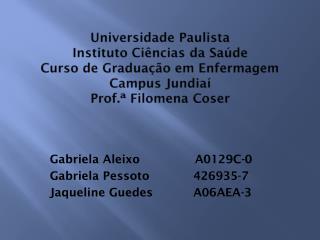 Gabriela Aleixo A0129C-0 Gabriela Pessoto 426935-7