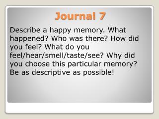 Journal 7