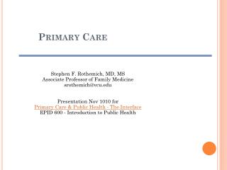 Primary Care