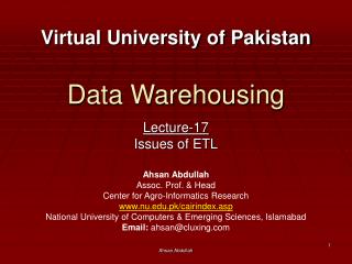 Data Warehousing