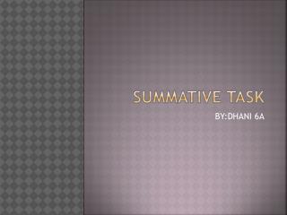 SUMMATIVE TASK