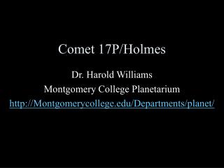 Comet 17P/Holmes